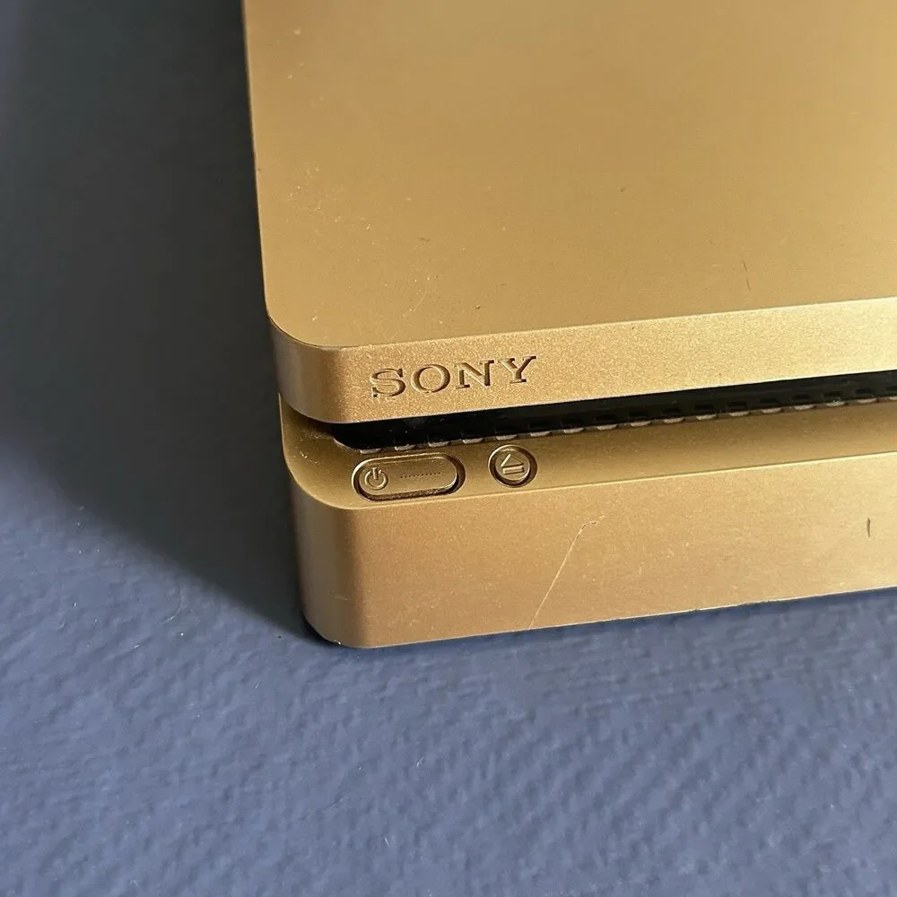 Sony PlayStation 4 PS4 Slim 1TB Gold Console CUH-2015B CONSOLE AND CABLES ONLY